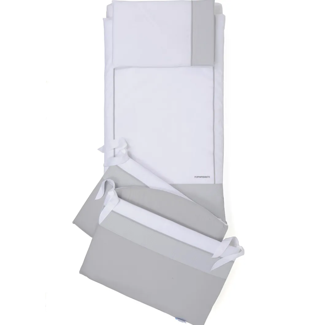Cameretta Pikkoletto grigio con completo piumone grigio