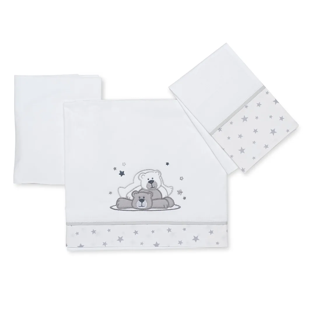 Completo lenzuolino in cotone Pikkoletto Dolcestella