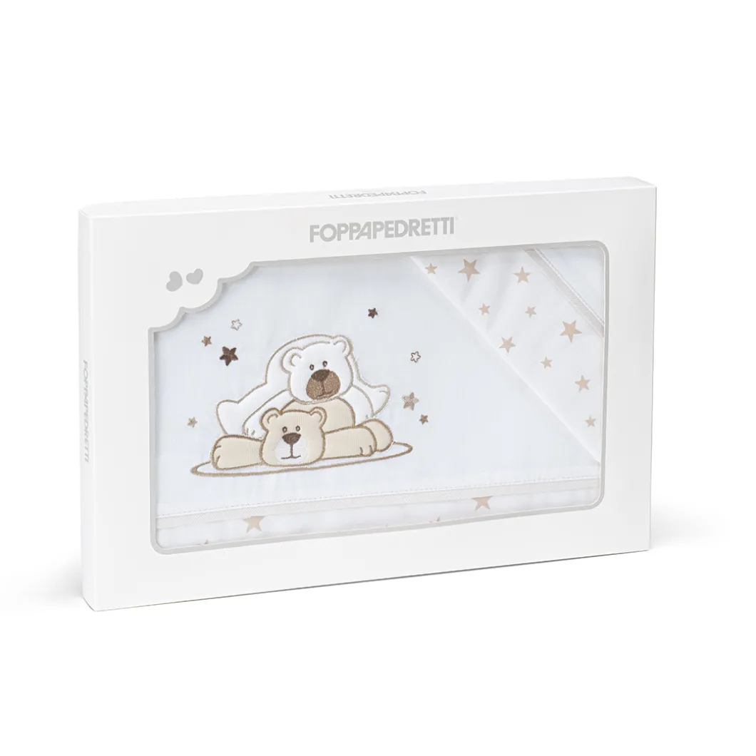 Completo lenzuolino in cotone Pikkoletto Dolcestella