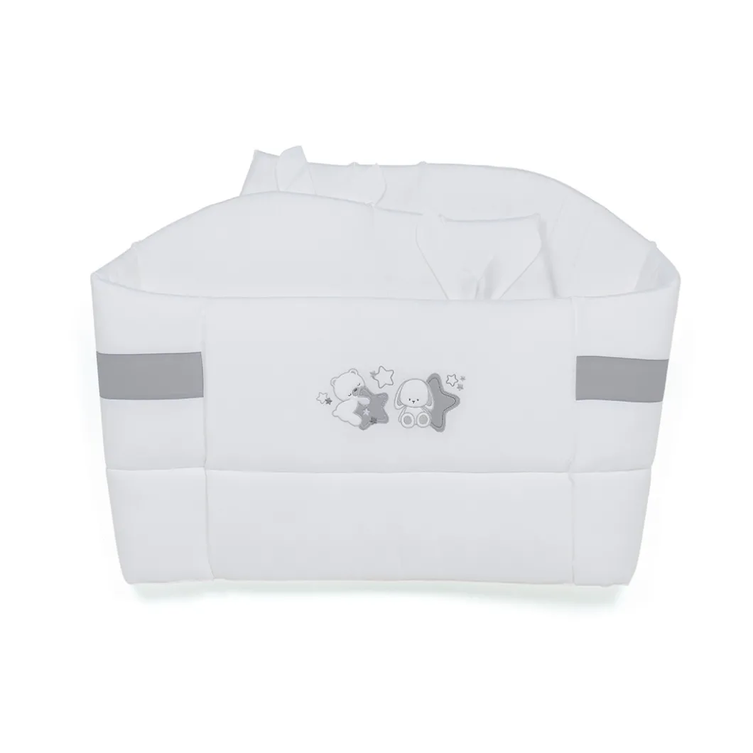 Completo piumone in cotone ricami Armony