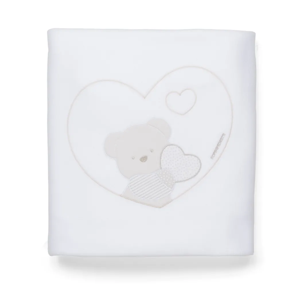 Copertina pile ricamata Dolcecuore
